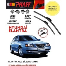 Phaff Hyundai Elantra Silecek Takımı 16 Motor Araca Özel Aparat 2000- 2010 Arası