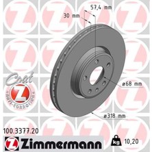 Zimmermann 100.3377.20 Ön Fren Diski A4 Allroad B9 8WH 8WJ -A4 B9 8W2 8WC -A4 B9 Avant 8W5 8WD -A5 F