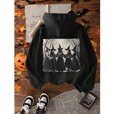 BarsDepo Hallowen Party Baskılı Hoodie Sweatshirt %100 Pamuk | Supriz Hediyeli