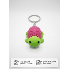 Mini Kaplumbağa Anahtarlık & Çanta Aksesuarı - 3D Figür