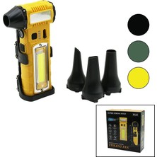 Varsoph Oto Araç Süpürge - Fener - Mini Turbo Jet Fan Şarjlı 3 Farklı Uç Kademeli Hız Ayar 8 Farklı Beyaz-Kırmızı Işık Standlı - Mıknatıs - Kesme Aparatı (5468)