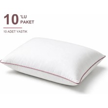 Binna Soft Comfort Touch Biyeli Yastık 10'li Paket 50X70 cm 900 gr Boncuk Silikon Elyaf Dolgulu - Gül Kurusu