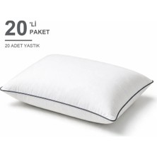Binna Soft Eco Biyeli Yastık 20'li Paket 50X70 cm 600 gr Boncuk Silikon Elyaf Dolgulu - Füme