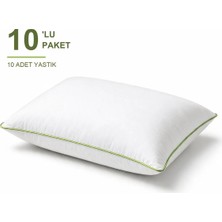 Binna Soft Eco Biyeli Yastık 10'li Paket 50X70 cm 700 gr Boncuk Silikon Elyaf Dolgulu - Çağla Yeşili