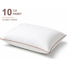 Binna Soft Eco Biyeli Yastık 10'li Paket 50X70 cm 700 gr Boncuk Silikon Elyaf Dolgulu - Somon