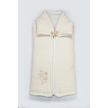 Bistyle Fermuarlı Natural Life Pike Battaniye Girl 70113 Ekru