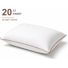 Binna Soft Eco Biyeli Yastık 20'li Paket 50X70 cm 600 gr Boncuk Silikon Elyaf Dolgulu - Somon