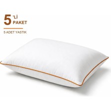 Binna Soft Cloud Support Biyeli Yastık 5'li Paket 50X70 cm 1100 gr Boncuk Silikon Elyaf Dolgulu - Turuncu