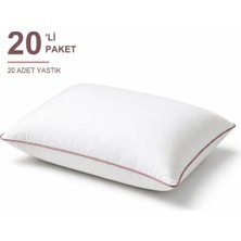 Binna Soft Cloud Support Biyeli Yastık 20'li Paket 50X70 cm 1200 gr Boncuk Silikon Elyaf Dolgulu - Bordo