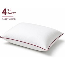 Binna Soft Cloud Support Biyeli Yastık 4'li Paket 50X70 cm 1100 gr Boncuk Silikon Elyaf Dolgulu - Bordo