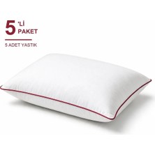 Binna Soft Cloud Support Biyeli Yastık 5'li Paket 50X70 cm 1100 gr Boncuk Silikon Elyaf Dolgulu - Vişne