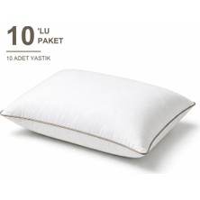 Binna Soft Eco Biyeli Yastık 10'li Paket 50X70 cm 800 gr Boncuk Silikon Elyaf Dolgulu - Vizon