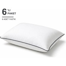 Binna Soft Cloud Support Biyeli Yastık 6'li Paket 50X70 cm 1200 gr Boncuk Silikon Elyaf Dolgulu - Antrasit