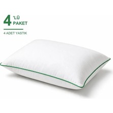 Binna Soft Eco Biyeli Yastık 4'li Paket 50X70 cm 800 gr Boncuk Silikon Elyaf Dolgulu - Yeşil