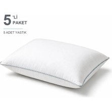 Binna Soft Cloud Support Biyeli Yastık 5'li Paket 50X70 cm 1100 gr Boncuk Silikon Elyaf Dolgulu - Buz Mavisi