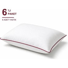 Binna Soft Comfort Touch Biyeli Yastık 6'li Paket 50X70 cm 1000 gr Boncuk Silikon Elyaf Dolgulu - Bordo