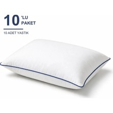 Binna Soft Comfort Touch Biyeli Yastık 10'li Paket 50X70 cm 900 gr Boncuk Silikon Elyaf Dolgulu - Indigo