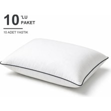 Binna Soft Comfort Touch Biyeli Yastık 10'li Paket 50X70 cm 900 gr Boncuk Silikon Elyaf Dolgulu - Antrasit