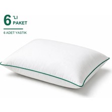 Binna Soft Cloud Support Biyeli Yastık 6'li Paket 50X70 cm 1200 gr Boncuk Silikon Elyaf Dolgulu - Zümrüt Yeşili