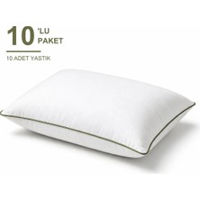 Binna Soft Eco Biyeli Yastık 10'li Paket 50X70 cm 700 gr Boncuk Silikon Elyaf Dolgulu - Haki