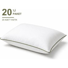 Binna Soft Cloud Support Biyeli Yastık 20'li Paket 50X70 cm 1200 gr Boncuk Silikon Elyaf Dolgulu - Haki