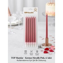 Aparim Top Candle  Pasta Mumu 6 Adet – Doğum Günü ve Parti Kutlama Seti No:2