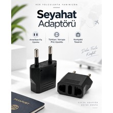 Seyahat Adaptörü – Amerikan Fişi Türkiye Avrupa Uyumlu