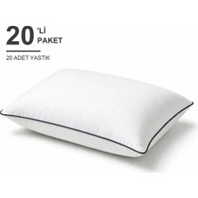 Binna Soft Eco Biyeli Yastık 20'li Paket 50X70 cm 800 gr Boncuk Silikon Elyaf Dolgulu - Antrasit