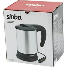 Varsoph Sinbo SK-7371  12V  Araç Içi Kettle  Paslanmaz Çelik  Su Isıtıcısı  0.8lt   120W   Çakmaklık Fişli   Plastik Kapak - Kulp (5468)