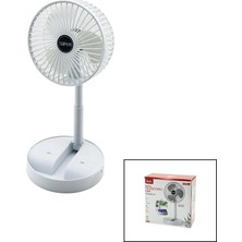 Varsoph Masa Üstü Vantilatör USB Şarjlı Katlanır Fan=16.4cm - Uzayan AYAK=12.5-19CM 180 Derece Dönebilen Telefonluklu Bwfn-11 (5468)