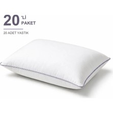 Binna Soft Cloud Support Biyeli Yastık 20'li Paket 50X70 cm 1100 gr Boncuk Silikon Elyaf Dolgulu - Lavanta