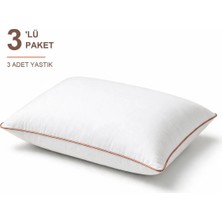 Binna Soft Cloud Support Biyeli Yastık 3'li Paket 50X70 cm 1200 gr Boncuk Silikon Elyaf Dolgulu - Somon
