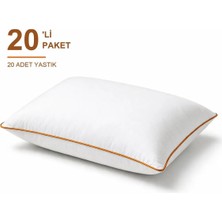 Binna Soft Cloud Support Biyeli Yastık 20'li Paket 50X70 cm 1100 gr Boncuk Silikon Elyaf Dolgulu - Turuncu