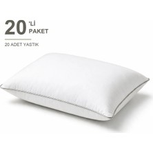 Binna Soft Cloud Support Biyeli Yastık 20'li Paket 50X70 cm 1100 gr Boncuk Silikon Elyaf Dolgulu - Taş