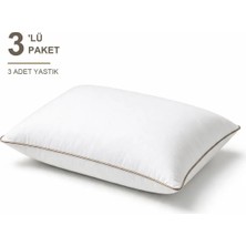 Binna Soft Cloud Support Biyeli Yastık 3'li Paket 50X70 cm 1200 gr Boncuk Silikon Elyaf Dolgulu - Vizon