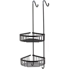 System Banyo Duş Raf Sistemi Siyah Renk 702X200X294 mm