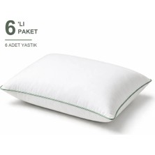 Binna Soft Cloud Support Biyeli Yastık 6'li Paket 50X70 cm 1100 gr Boncuk Silikon Elyaf Dolgulu - Adaçayı