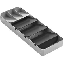 Metaltex Çatal Bıçak Takımı Düzenleyici, Gri ve Siyah, 40-49 cm