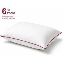 Binna Soft Cloud Support Biyeli Yastık 6'li Paket 50X70 cm 1100 gr Boncuk Silikon Elyaf Dolgulu - Vişne