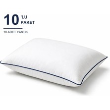 Binna Soft Comfort Touch Biyeli Yastık 10'li Paket 50X70 cm 1000 gr Boncuk Silikon Elyaf Dolgulu - Lacivert