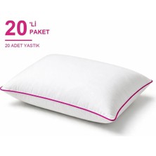 Binna Soft Cloud Support Biyeli Yastık 20'li Paket 50X70 cm 1100 gr Boncuk Silikon Elyaf Dolgulu - Fuşya
