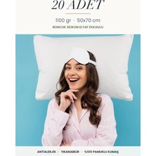 Binna Soft Cloud Support 20 Adet 1100 gr Boncuk Silikon Elyaf Dolgulu Yastık 50X70 cm Antialerjik Yıkanabilir Otel Yastığı Seti
