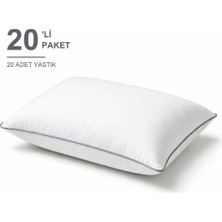 Binna Soft Eco Biyeli Yastık 20'li Paket 50X70 cm 700 gr Boncuk Silikon Elyaf Dolgulu - Gri