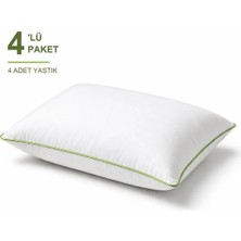 Binna Soft Eco Biyeli Yastık 4'li Paket 50X70 cm 600 gr Boncuk Silikon Elyaf Dolgulu - Çağla Yeşili