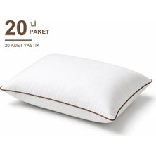 Binna Soft Cloud Support Biyeli Yastık 20'li Paket 50X70 cm 1100 gr Boncuk Silikon Elyaf Dolgulu - Kahverengi