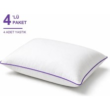 Binna Soft Cloud Support Biyeli Yastık 4'li Paket 50X70 cm 1200 gr Boncuk Silikon Elyaf Dolgulu - Mor