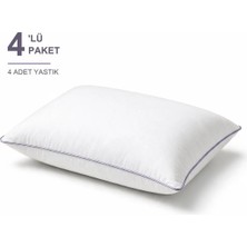 Binna Soft Cloud Support Biyeli Yastık 4'li Paket 50X70 cm 1200 gr Boncuk Silikon Elyaf Dolgulu - Lavanta