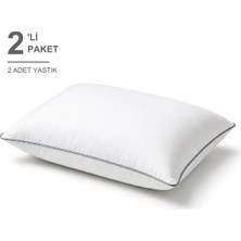 Binna Soft Cloud Support Biyeli Yastık 2'li Paket 50X70 cm 1200 gr Boncuk Silikon Elyaf Dolgulu - Gri