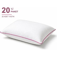 Binna Soft Cloud Support Biyeli Yastık 20'li Paket 50X70 cm 1100 gr Boncuk Silikon Elyaf Dolgulu - Pembe