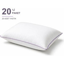 Binna Soft Cloud Support Biyeli Yastık 20'li Paket 50X70 cm 1100 gr Boncuk Silikon Elyaf Dolgulu - Lila